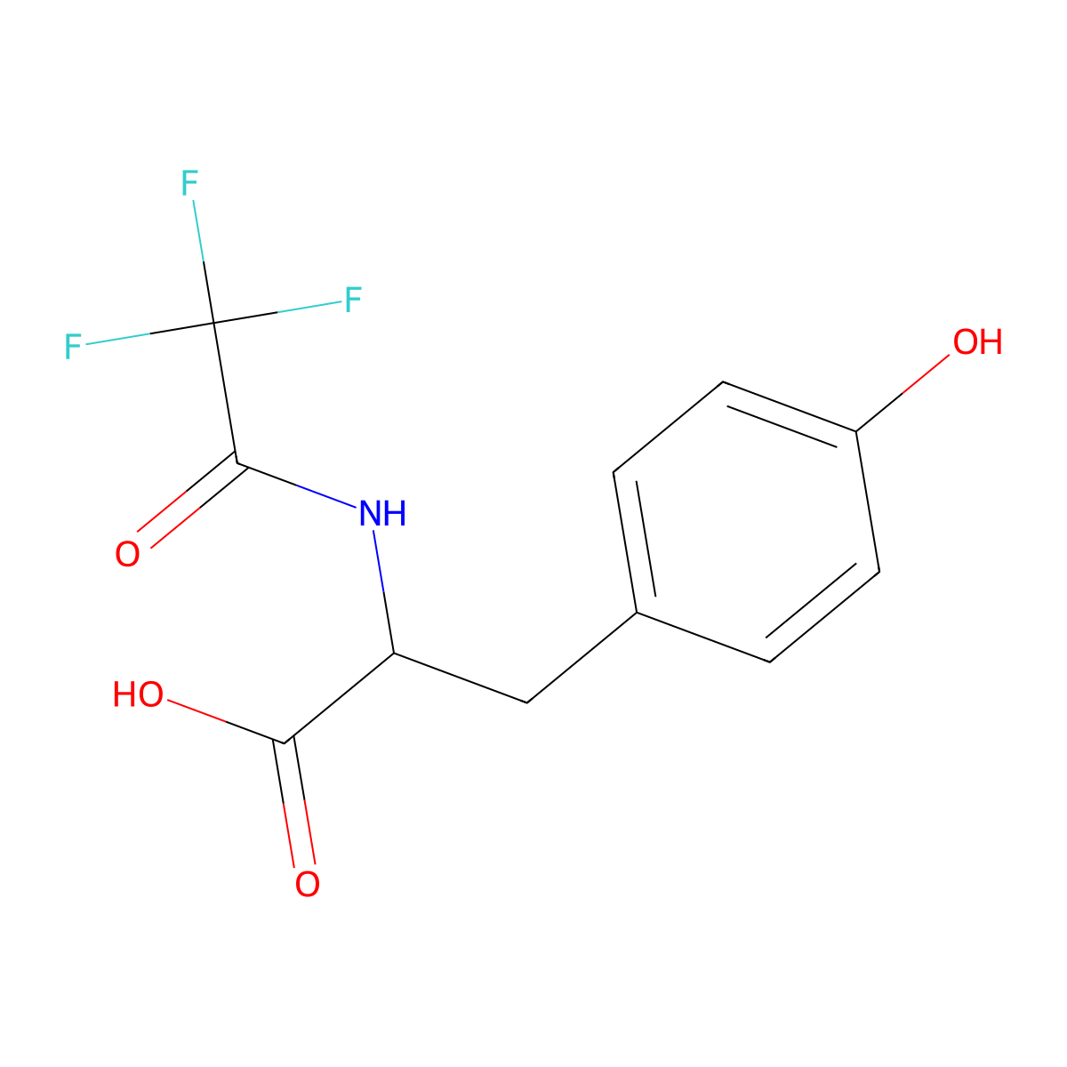 3-(4-Hydroxyphenyl)-2-[(2,2,2-trifluoroacetyl)amino]propanoic acid molecular structure, CAS 70629-17-3