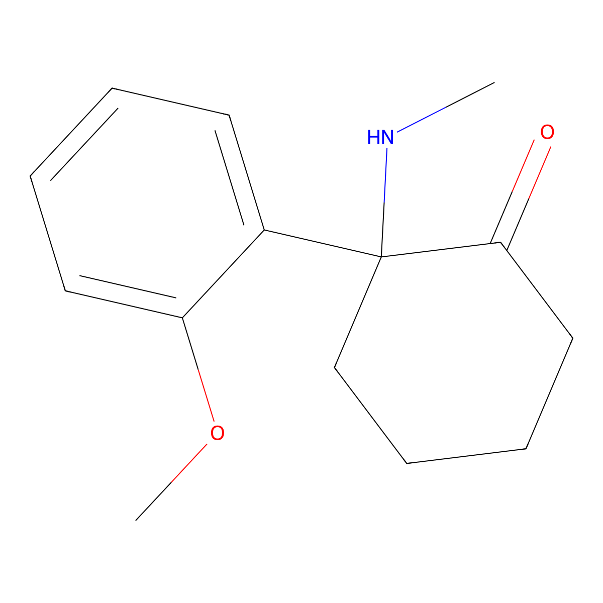 Methoxyketamine molecular structure, CAS 7063-51-6