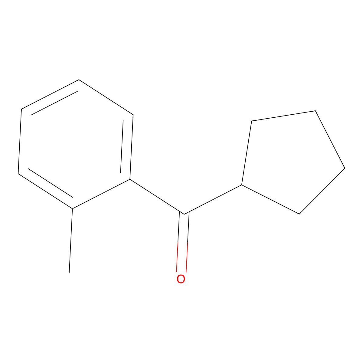 Cyclopentyl 2-methylphenyl ketone molecular structure, CAS 7063-66-3