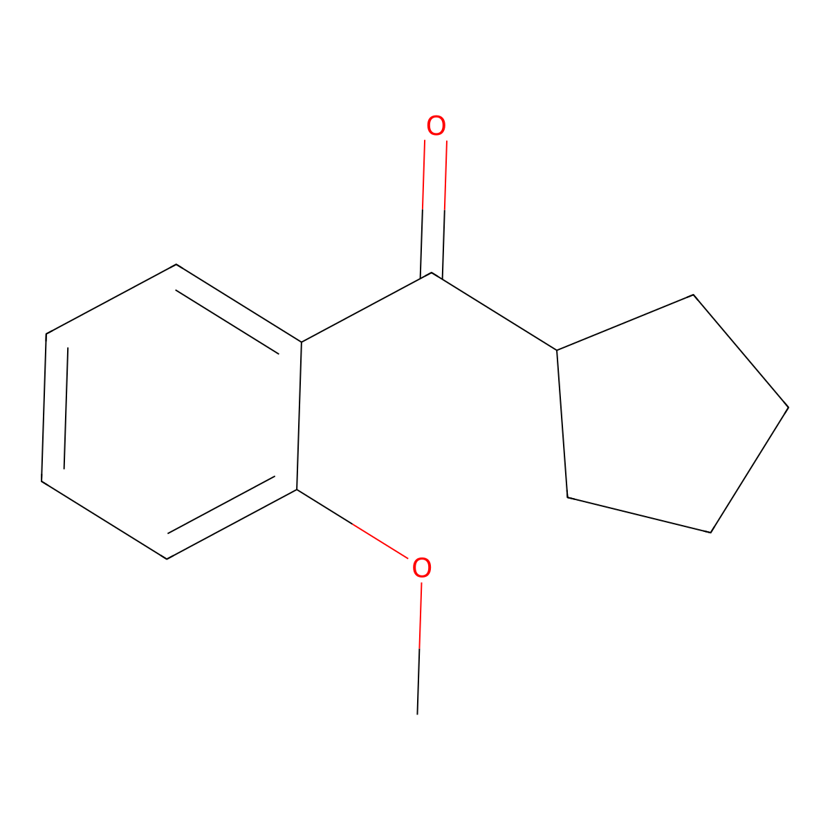 Cyclopentyl(2-methoxyphenyl)methanone molecular structure, CAS 7063-68-5