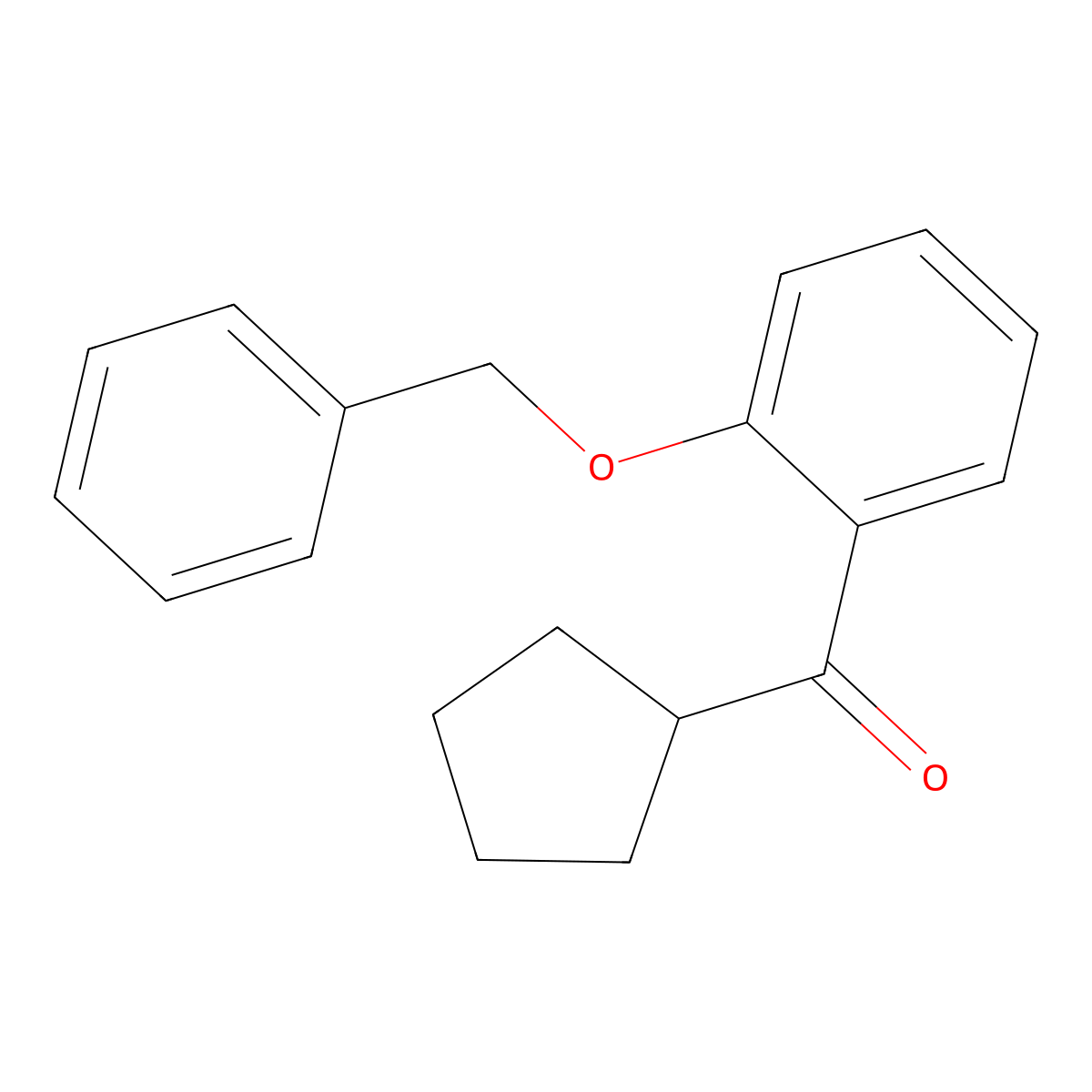 Cyclopentyl[2-(phenylmethoxy)phenyl]methanone molecular structure, CAS 7063-70-9