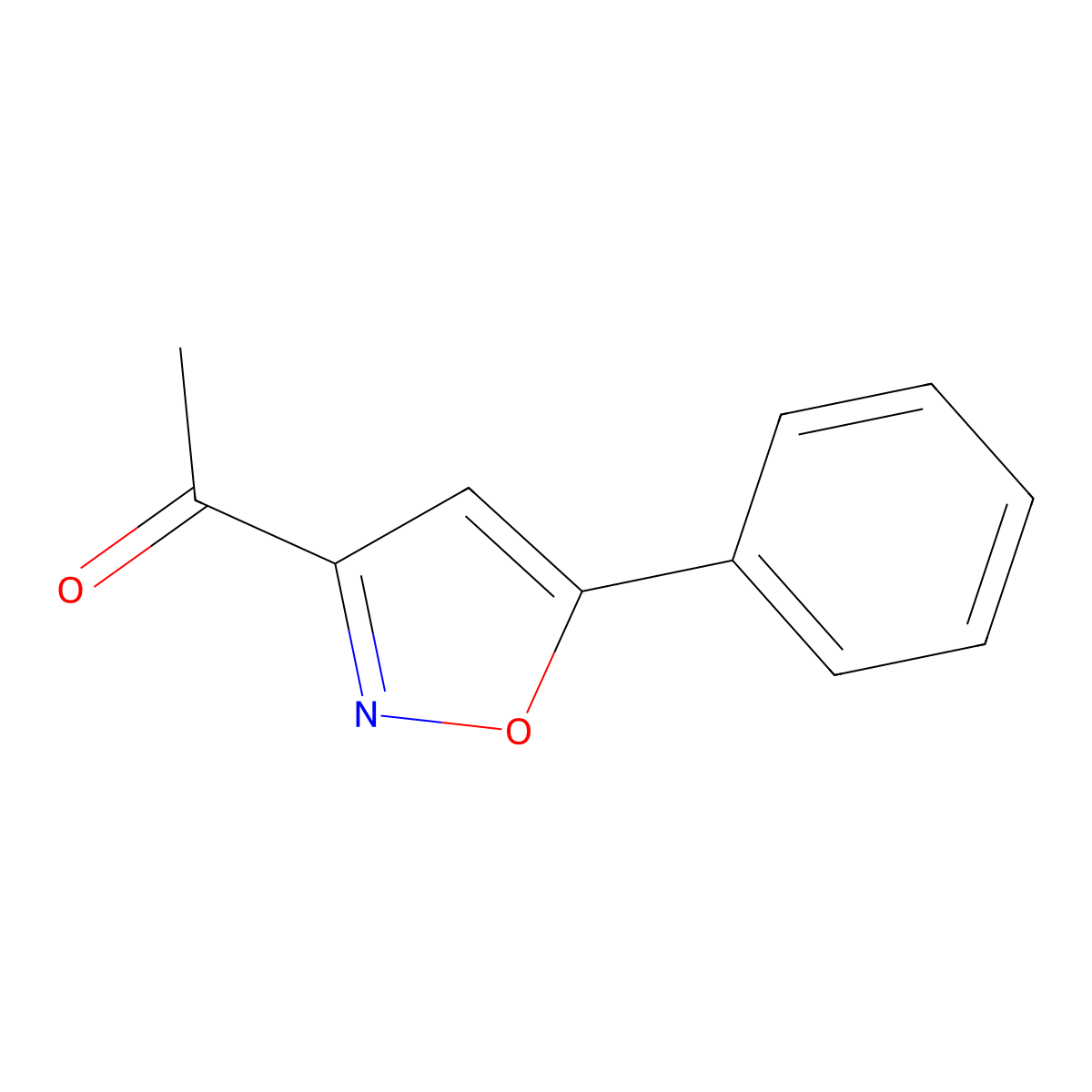 3-Acetyl-5-phenylisoxazole molecular structure, CAS 7063-98-1