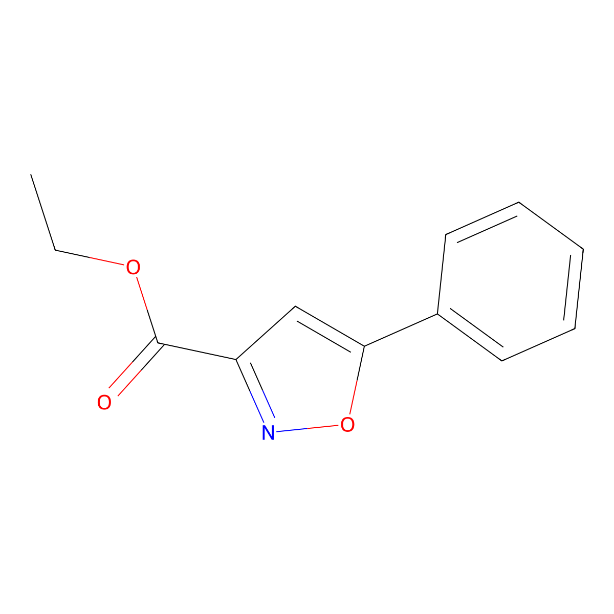 Ethyl 5-phenylisoxazole-3-carboxylate molecular structure, CAS 7063-99-2