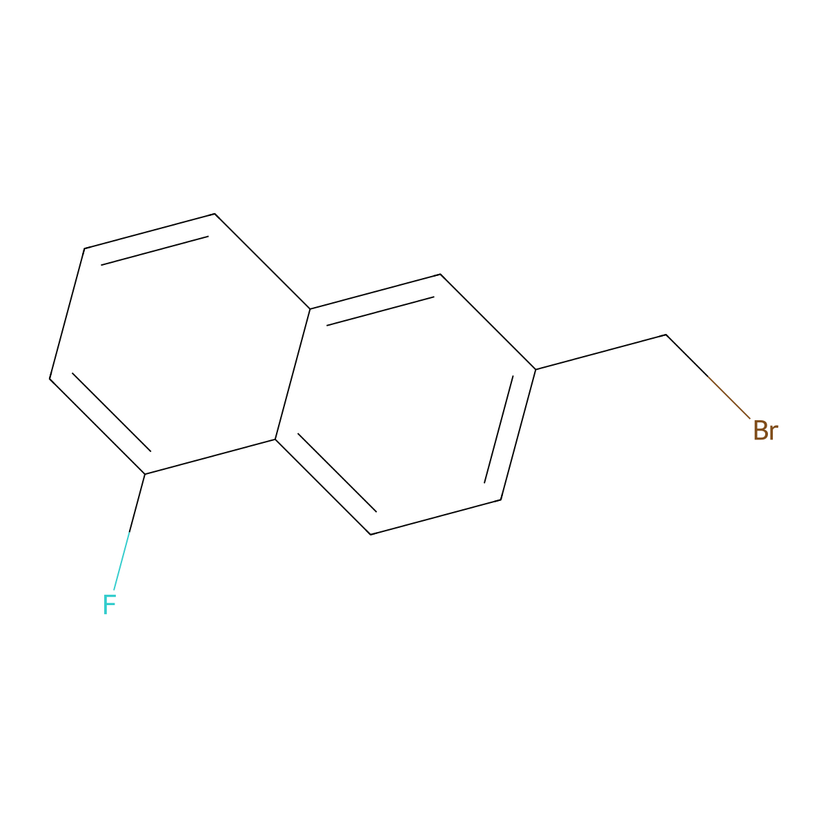6-(Bromomethyl)-1-fluoronaphthalene molecular structure, CAS 70631-38-8