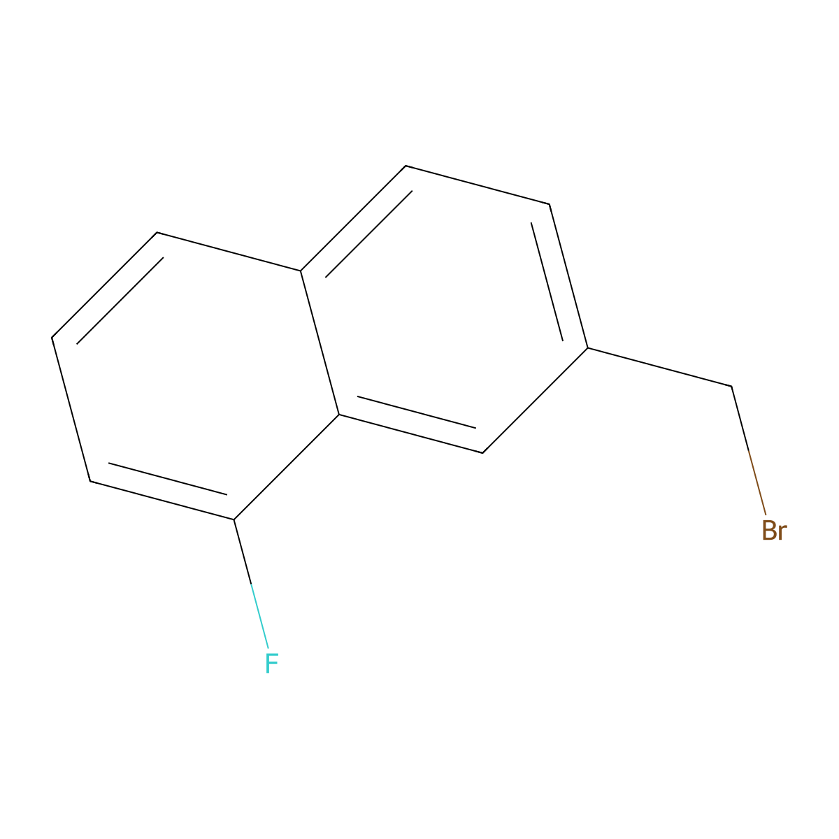 7-(Bromomethyl)-1-fluoronaphthalene molecular structure, CAS 70631-41-3