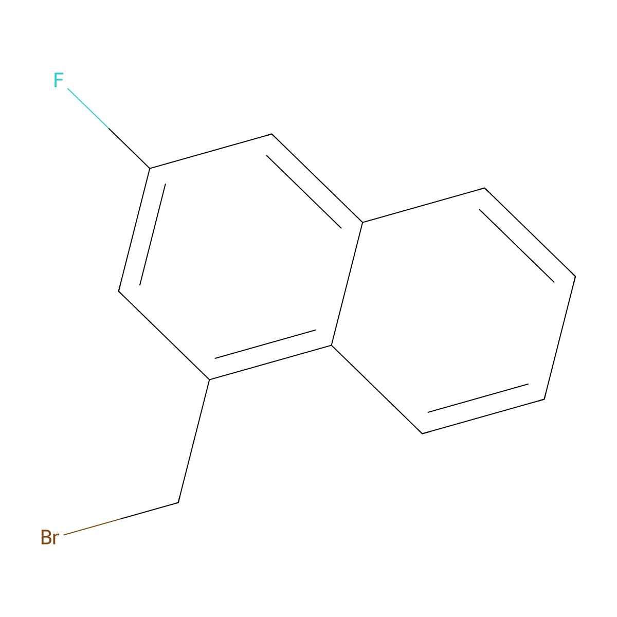 1-(Bromomethyl)-3-fluoronaphthalene molecular structure, CAS 70631-44-6