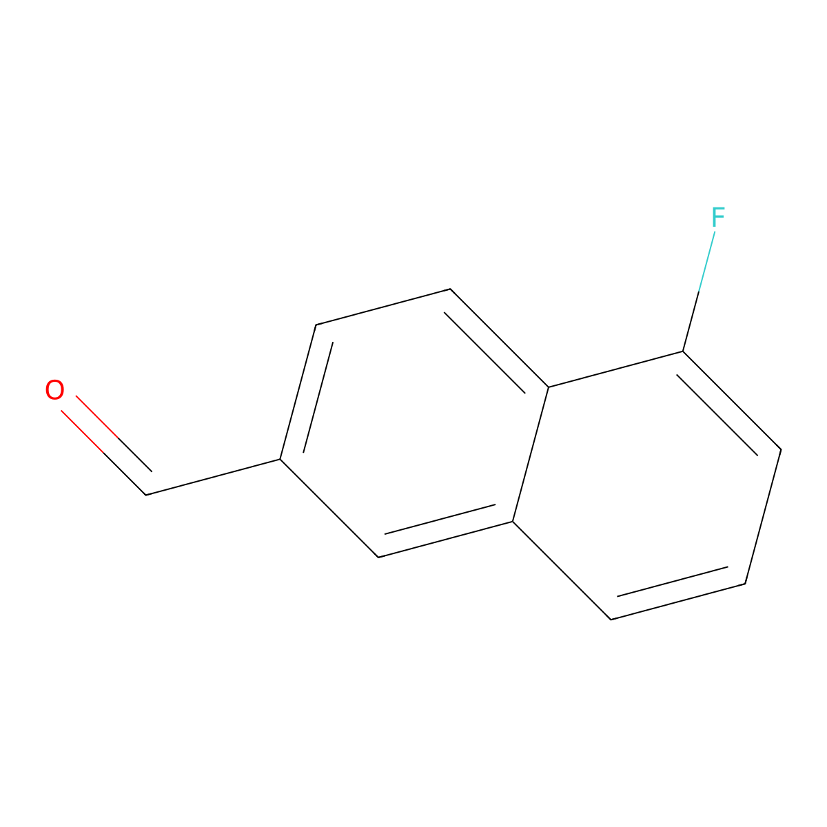 5-Fluoronaphthalene-2-carbaldehyde molecular structure, CAS 70631-81-1