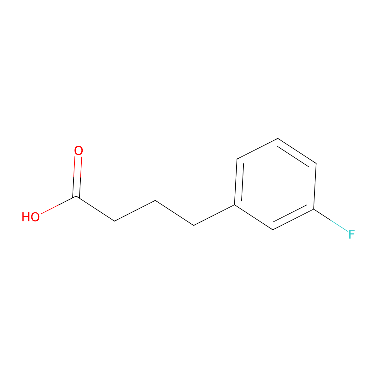 4-(3-Fluorophenyl)butanoic acid molecular structure, CAS 70631-88-8