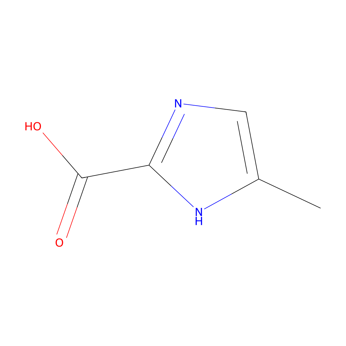 4-Methyl-1H-imidazole-2-carboxylic acid molecular structure, CAS 70631-93-5