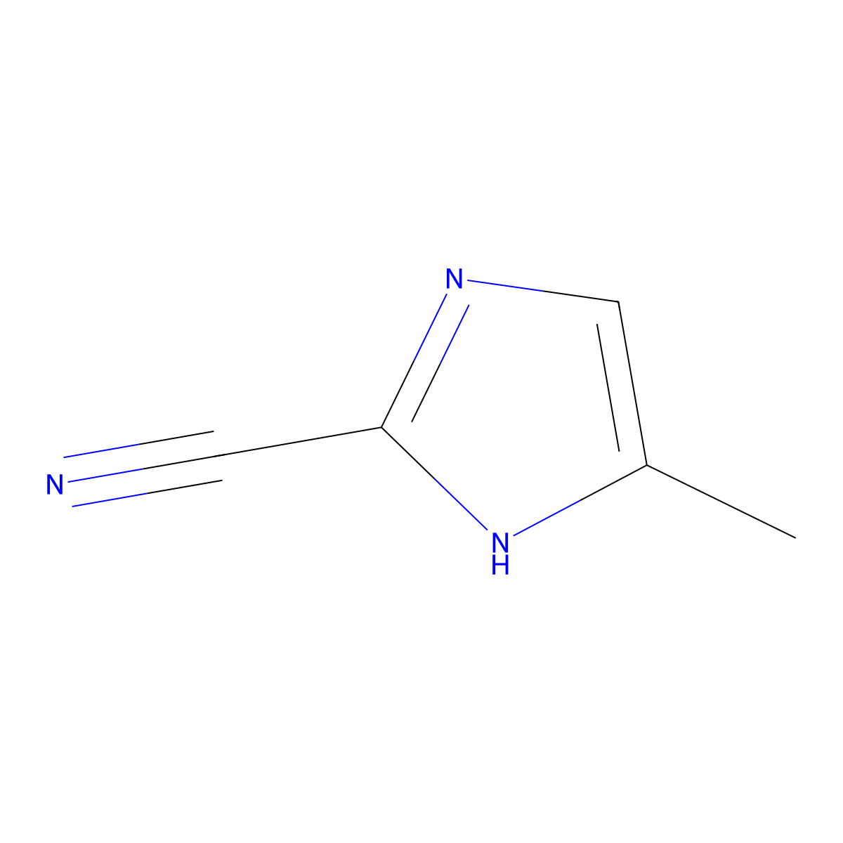 4-methyl-1H-imidazole-2-carbonitrile molecular structure, CAS 70631-95-7