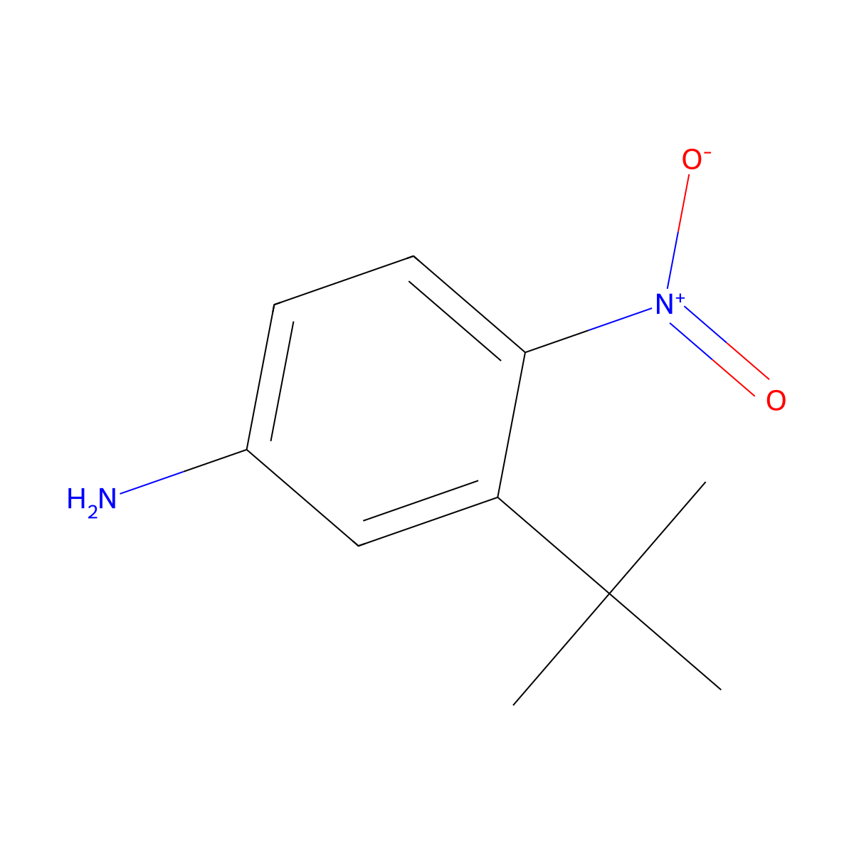 3-Tert-butyl-4-nitroaniline molecular structure, CAS 70634-36-5