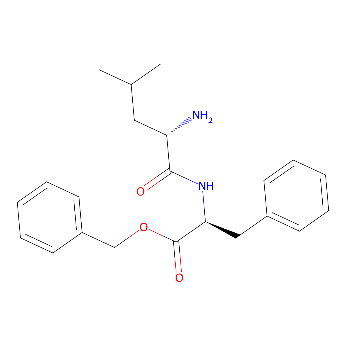 benzyl L-leucyl-L-phenylalaninate molecular structure, CAS 70637-27-3