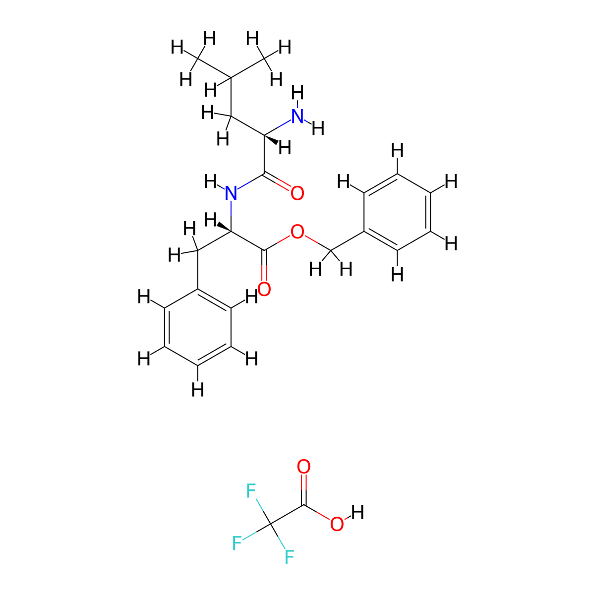 (S)-benzyl 2-((S)-2-amino-4-methylpentanamido)-3-phenylpropanoate 2,2,2-trifluoroacetate molecular structure, CAS 70637-28-4