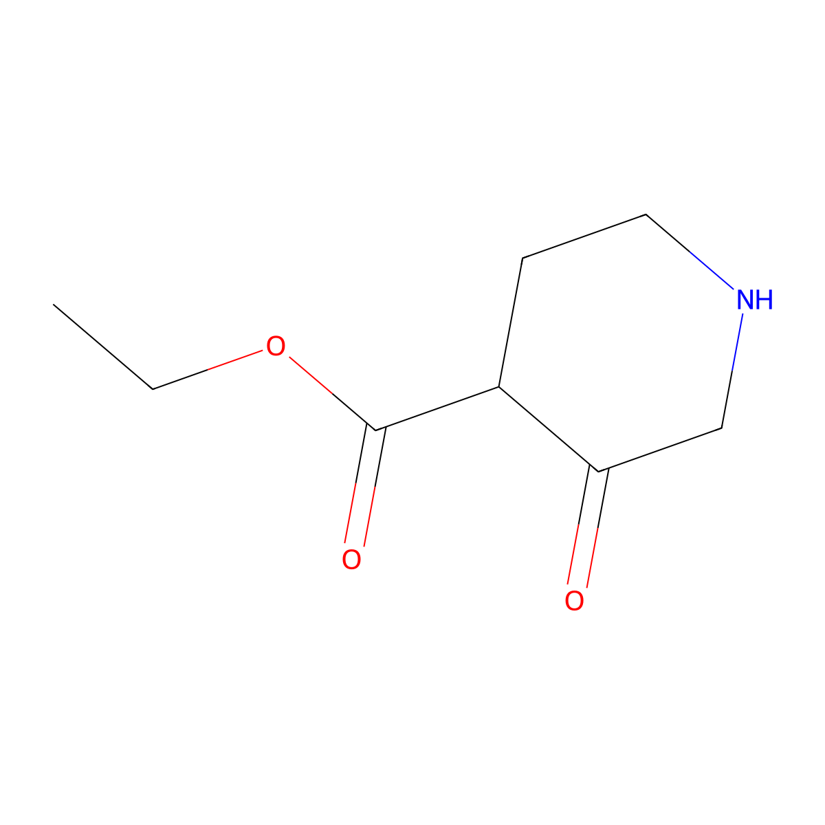 Ethyl 3-oxopiperidine-4-carboxylate molecular structure, CAS 70637-75-1