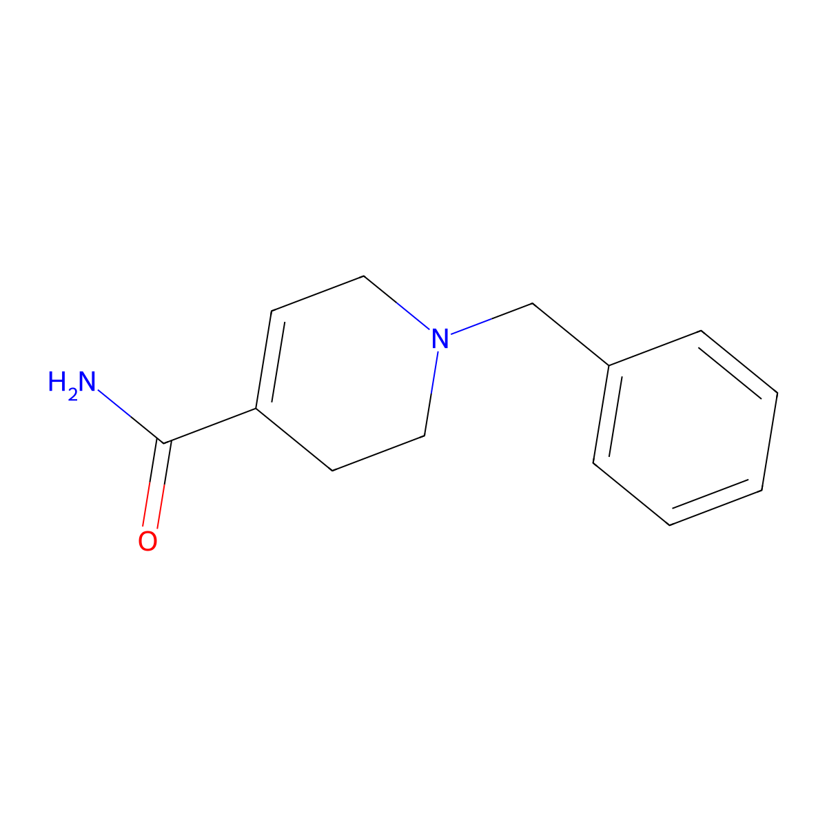 1-Benzyl-1,2,3,6-tetrahydropyridine-4-carboxamide molecular structure, CAS 70638-26-5