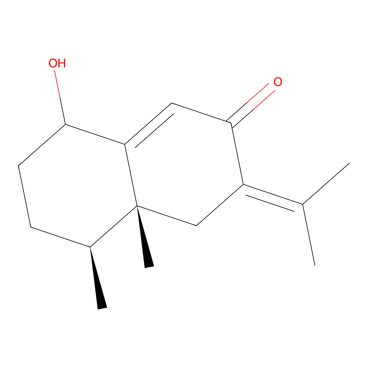 1-Hydroxyeremophil-7(11),9(10)-dien-8-one molecular structure, CAS 70639-16-6