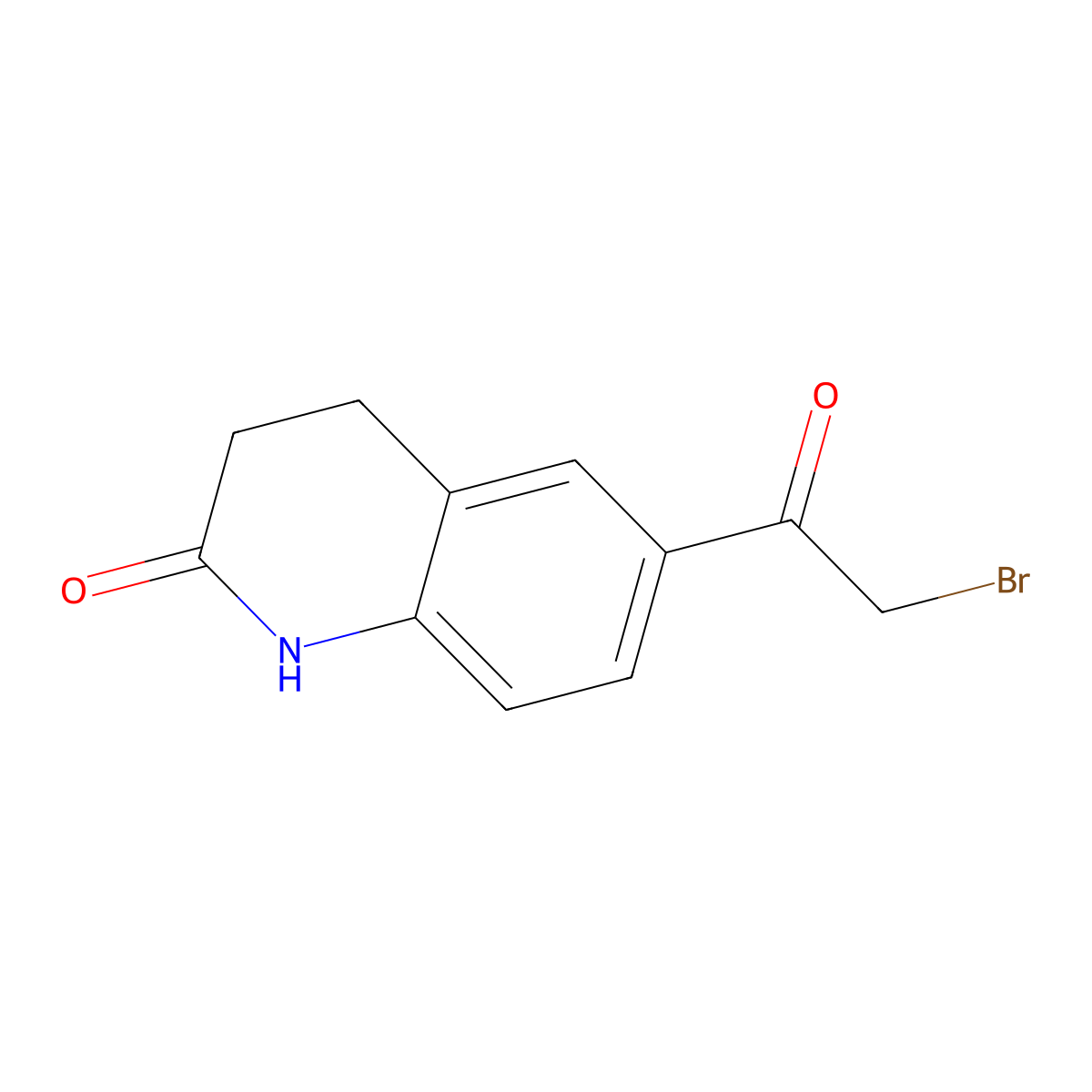 6-(Bromoacetyl)-3,4-dihydroquinolin-2(1H)-one molecular structure, CAS 70639-82-6