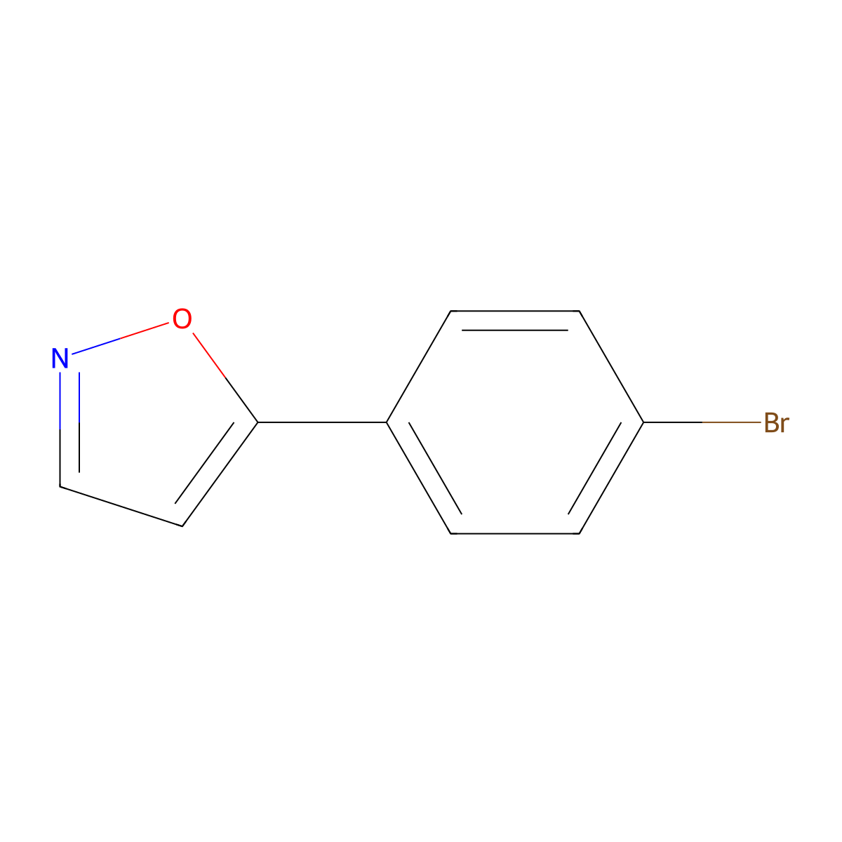 5-(4-Bromophenyl)-1,2-oxazole molecular structure, CAS 7064-31-5