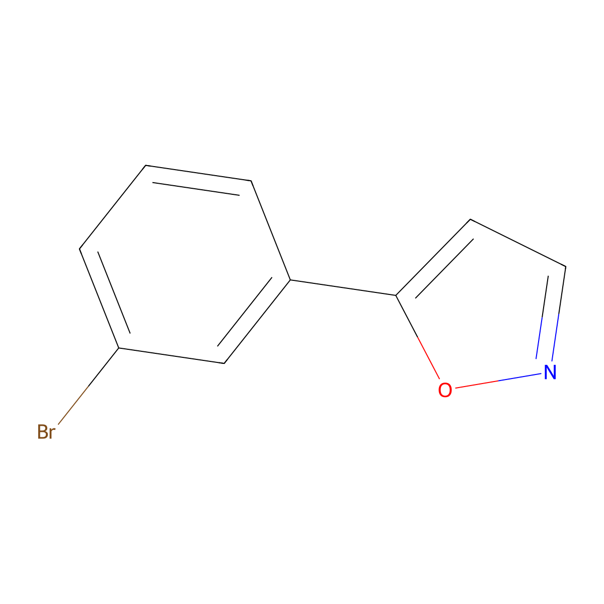 5-(3-Bromophenyl)isoxazole molecular structure, CAS 7064-33-7