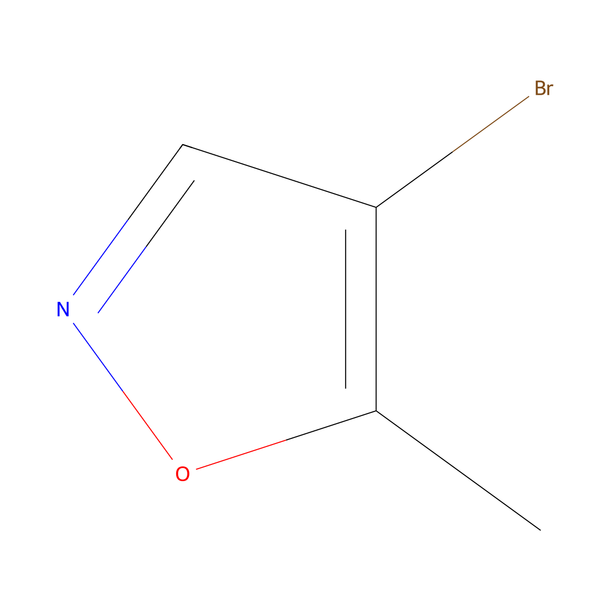 4-Bromo-5-methyl-1,2-oxazole molecular structure, CAS 7064-37-1