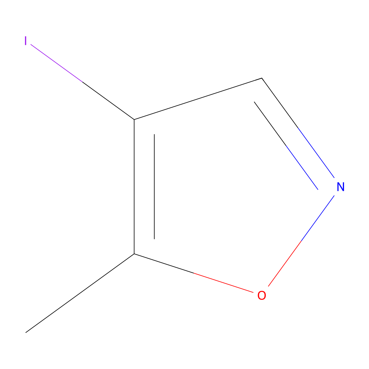 4-Iodo-5-methylisoxazole molecular structure, CAS 7064-38-2
