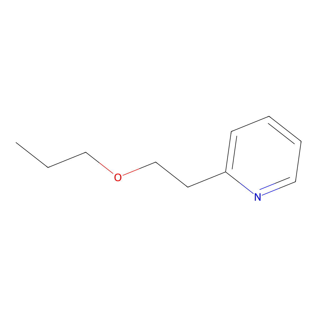 2-(2-Propoxyethyl)pyridine molecular structure, CAS 70644-45-0