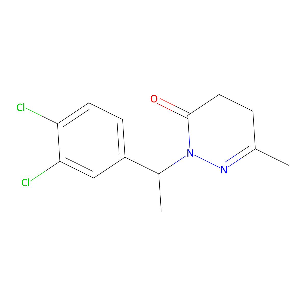 2-(1-(3,4-Dichlorophenyl)ethyl)-6-methyl-4,5-dihydropyridazin-3(2H)-one molecular structure, CAS 70646-67-2