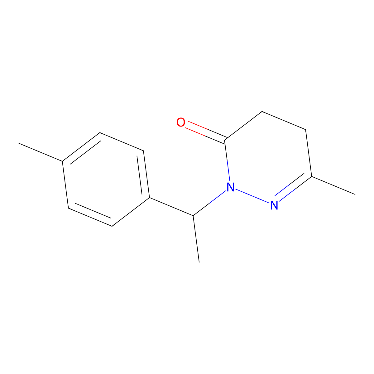 6-Methyl-2-(1-(p-tolyl)ethyl)-4,5-dihydropyridazin-3(2H)-one molecular structure, CAS 70646-74-1
