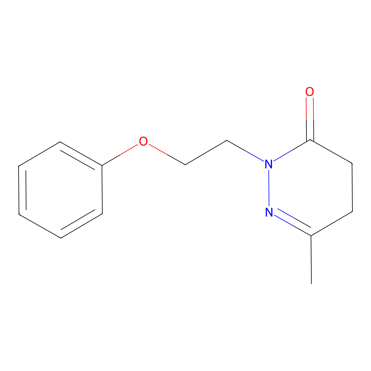 6-Methyl-2-(2-phenoxyethyl)-4,5-dihydropyridazin-3(2H)-one molecular structure, CAS 70646-87-6