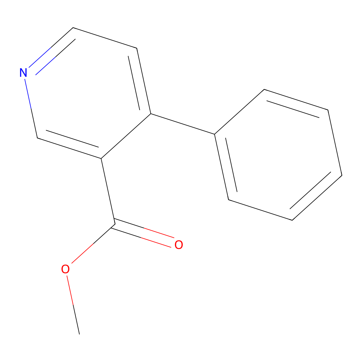 Methyl 4-phenylpyridine-3-carboxylate molecular structure, CAS 70647-05-1
