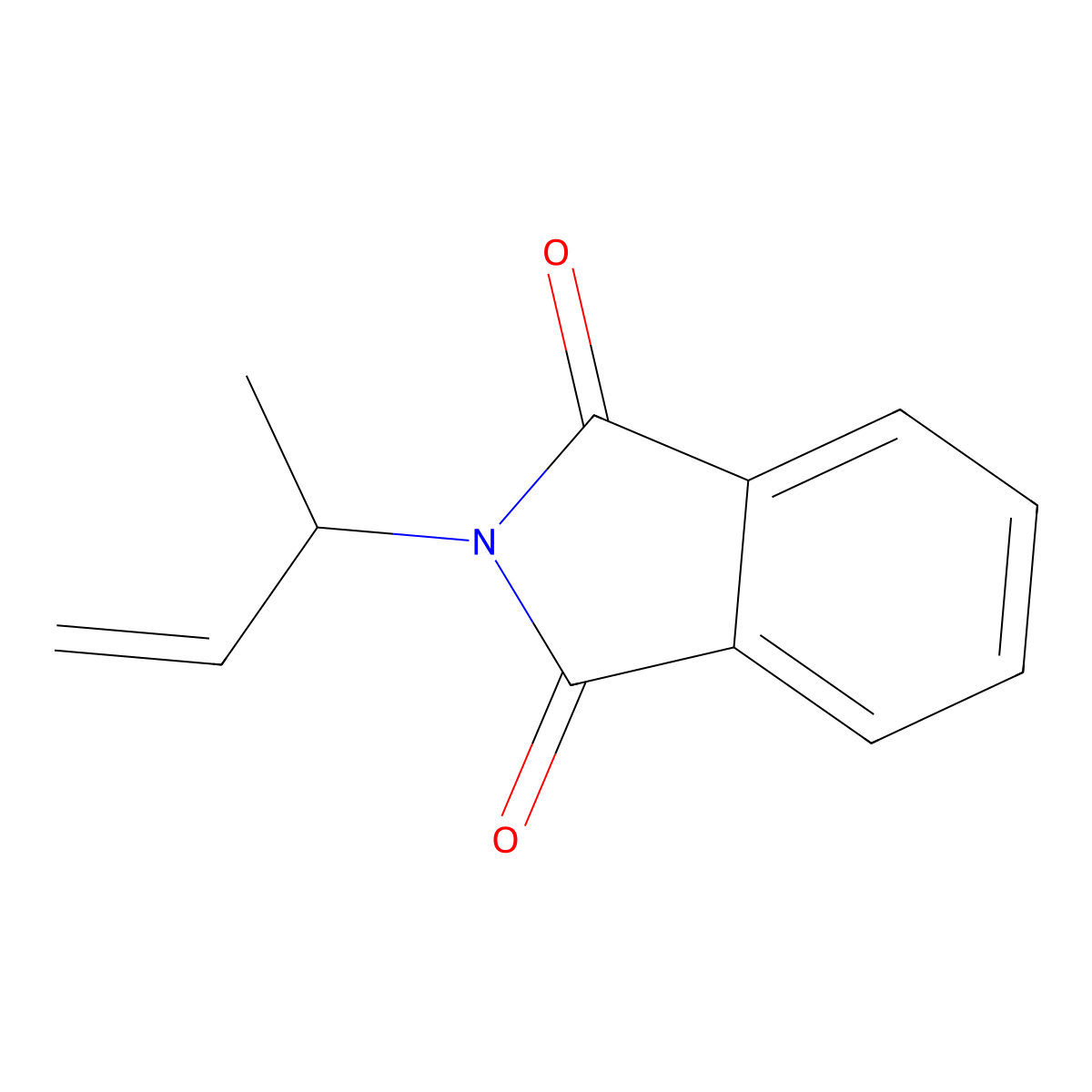 2-(But-3-en-2-yl)isoindoline-1,3-dione molecular structure, CAS 7065-05-6