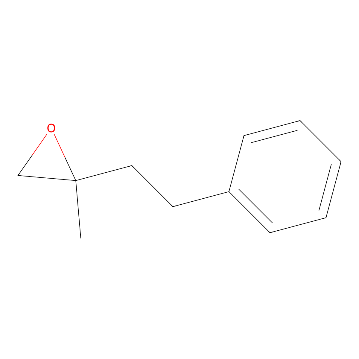 2-Methyl-2-phenethyloxirane molecular structure, CAS 7065-28-3