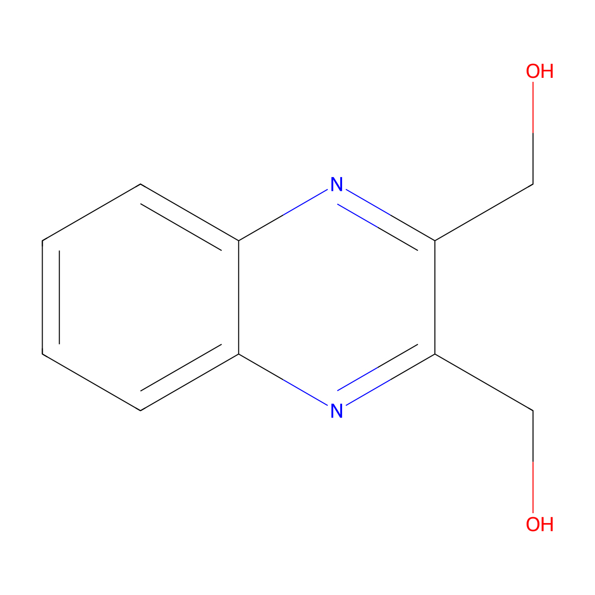 2,3-Quinoxalinedimethanol molecular structure, CAS 7065-97-6
