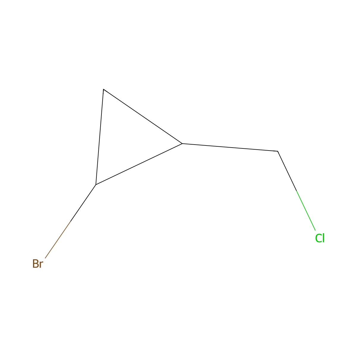 1-Bromo-2-(chloromethyl)cyclopropane molecular structure, CAS 70650-32-7