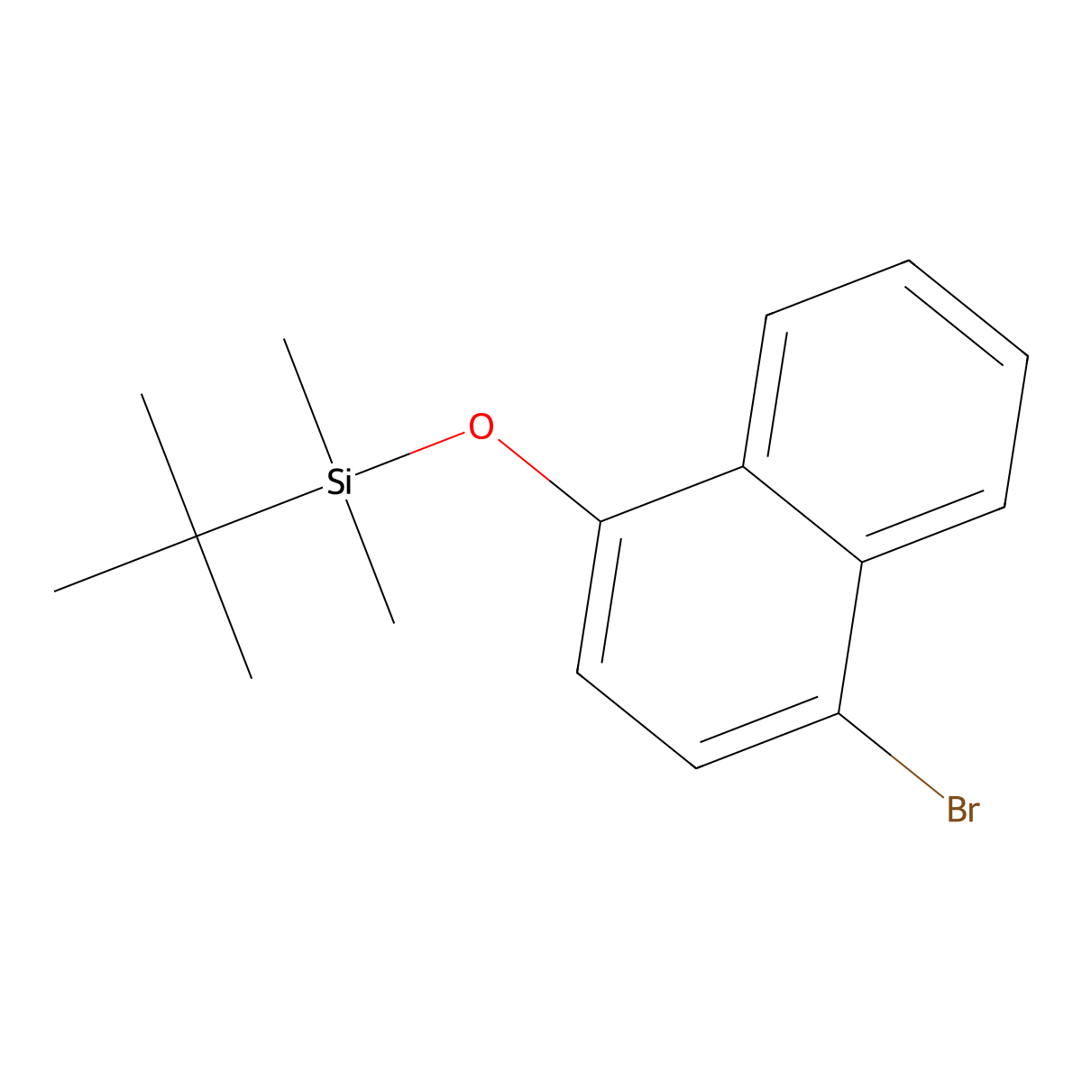 ((4-Bromonaphthalen-1-yl)oxy)(tert-butyl)dimethylsilane molecular structure, CAS 70654-63-6