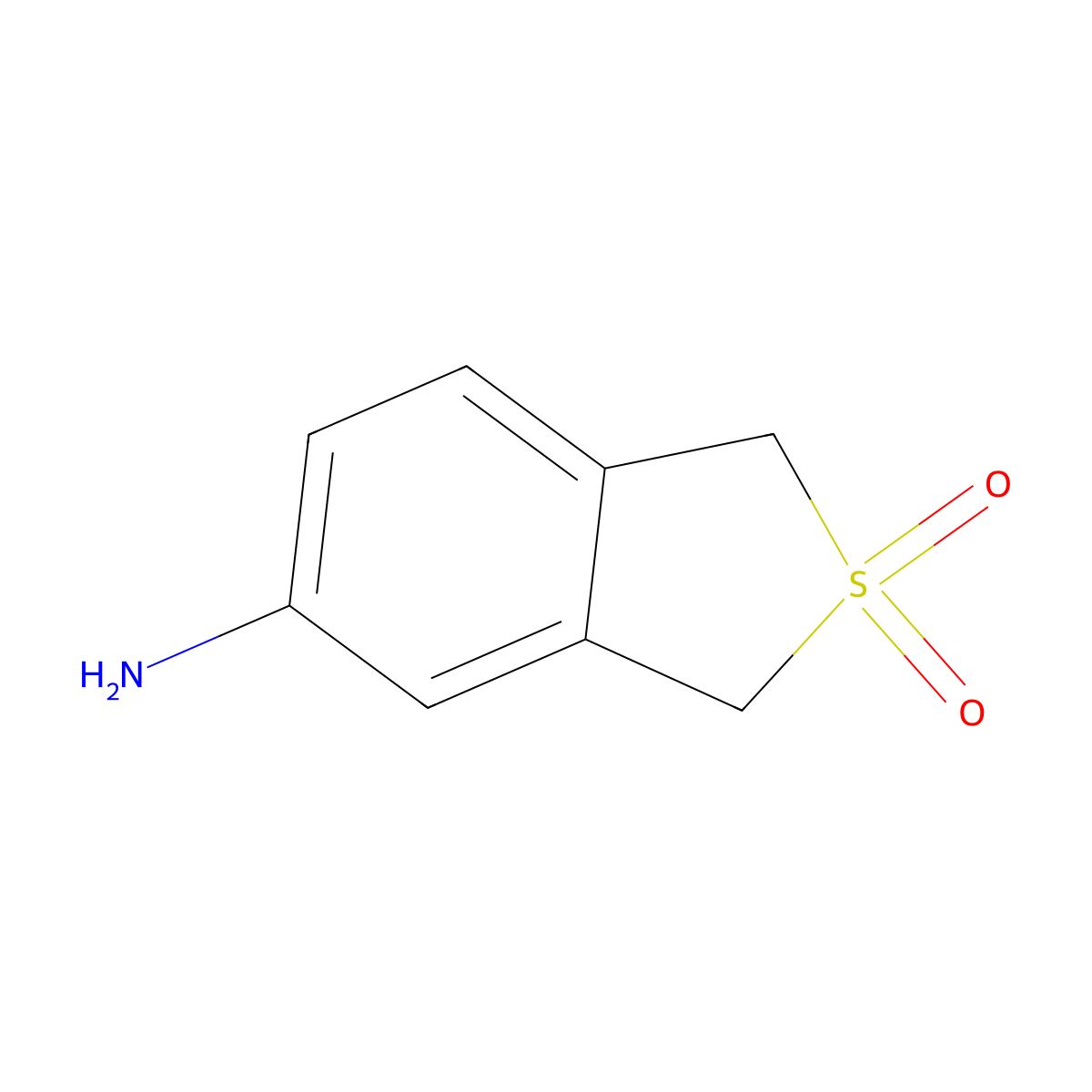5-Amino-1,3-dihydro-2lambda6-benzothiophene-2,2-dione molecular structure, CAS 70654-85-2
