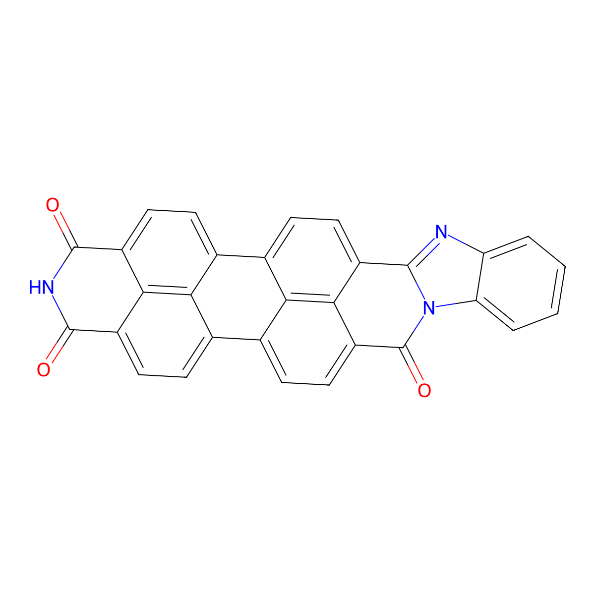 benzimidazo[2,1-a]isoquino[4',5',6':6,5,10]anthra[2,1,9-def]isoquinoline-1,3,8(2H)-trione molecular structure, CAS 70654-89-6