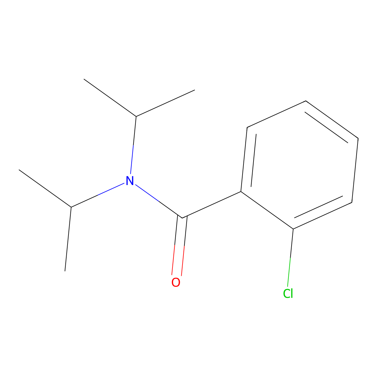 2-chloro-N,N-di(propan-2-yl)benzamide molecular structure, CAS 70657-63-5