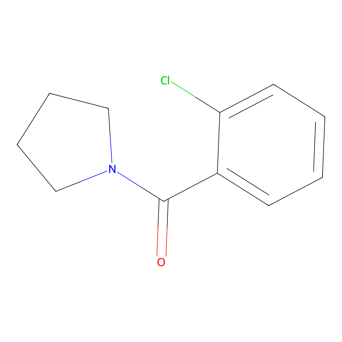 1-(2-Chlorobenzoyl)pyrrolidine molecular structure, CAS 70657-66-8