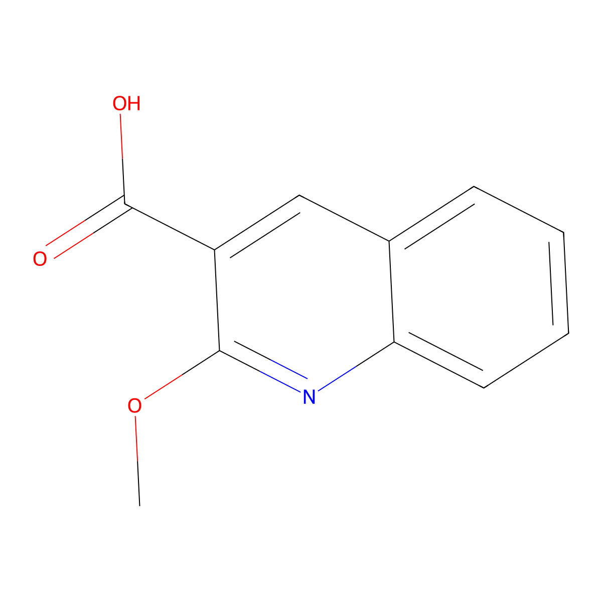 2-Methoxyquinoline-3-carboxylic acid molecular structure, CAS 70659-29-9