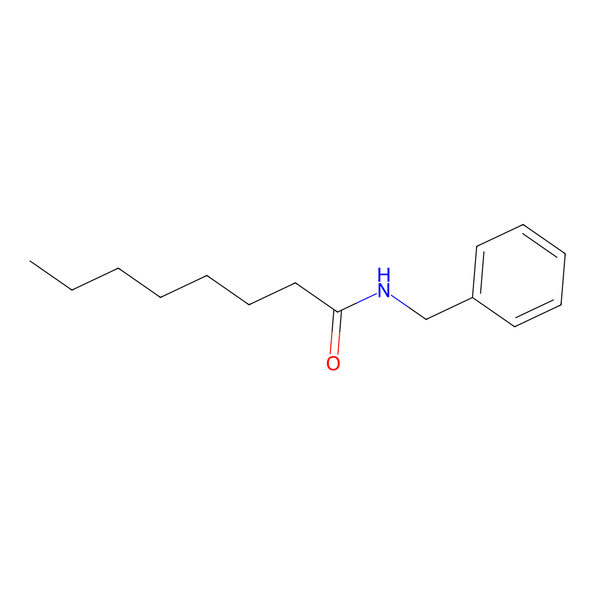 N-benzyloctanamide molecular structure, CAS 70659-87-9