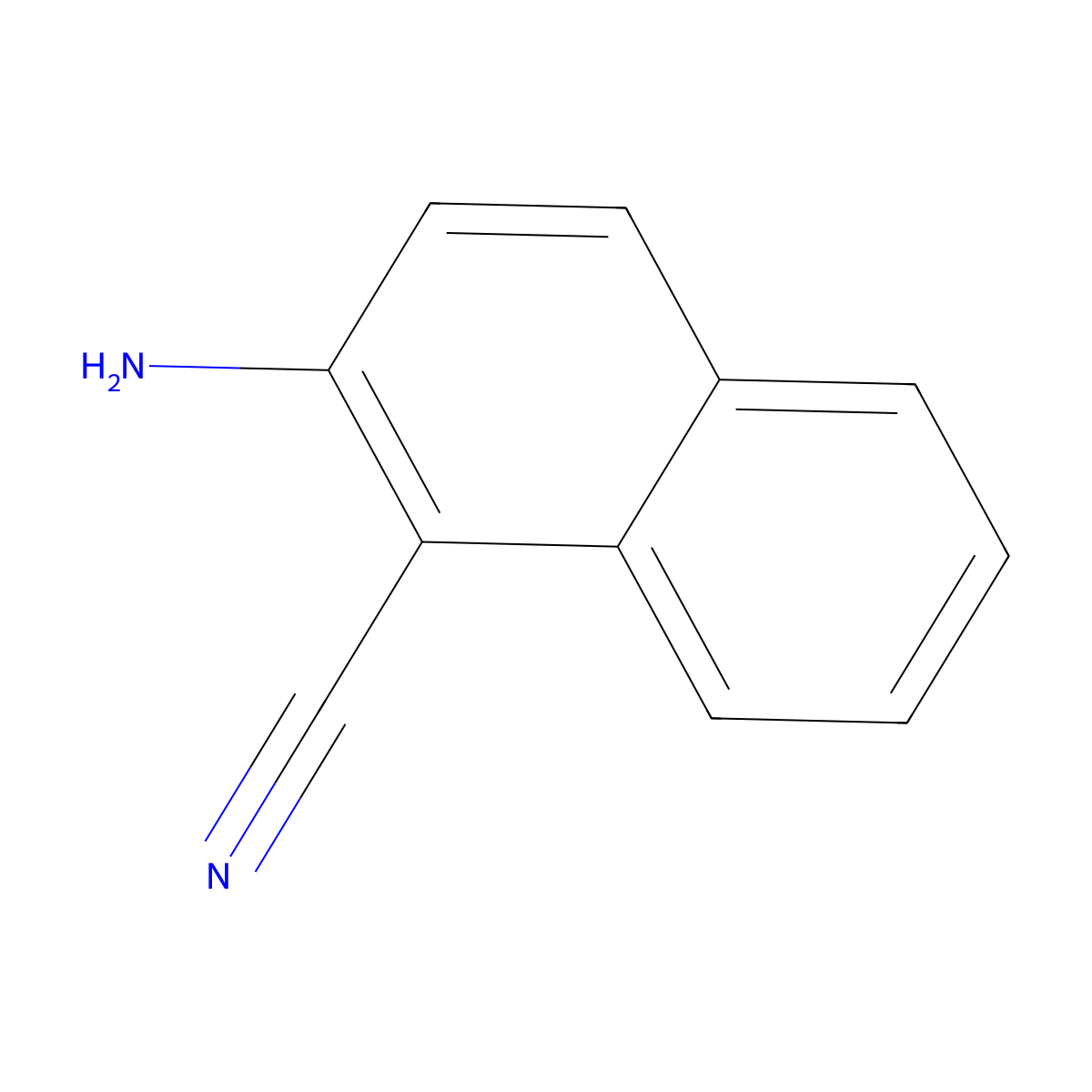 2-Amino-1-naphthonitrile molecular structure, CAS 7066-13-9
