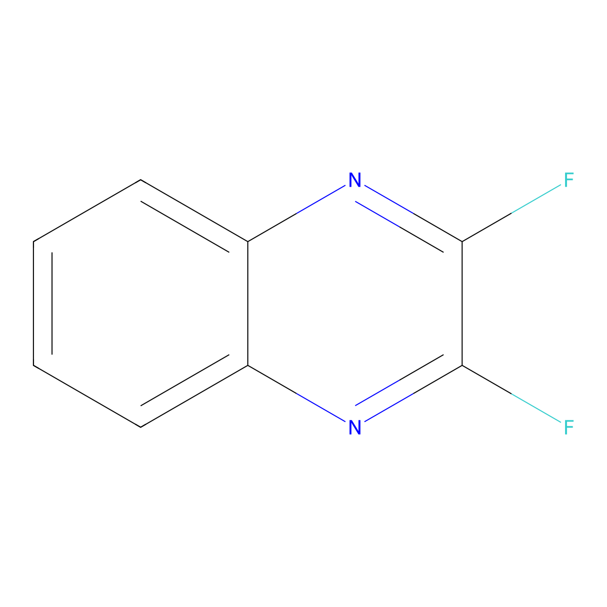 Quinoxaline, 2,3-difluoro- molecular structure, CAS 7066-36-6