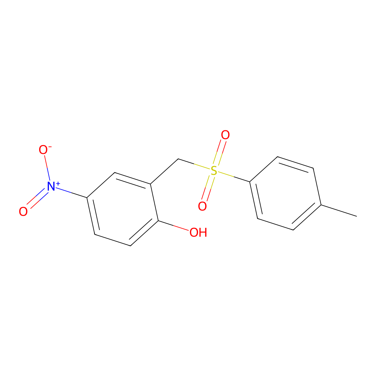 2-[(4-Methylbenzene-1-sulfonyl)methyl]-4-nitrophenol molecular structure, CAS 7066-53-7