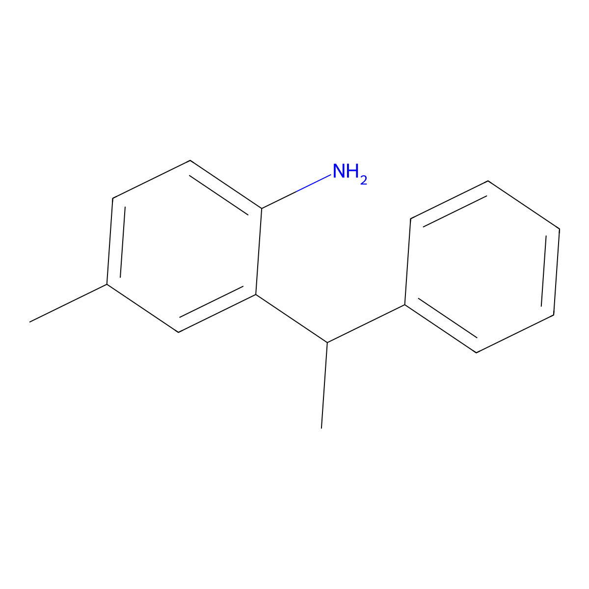 4-Methyl-2-(1-phenylethyl)aniline molecular structure, CAS 70660-38-7
