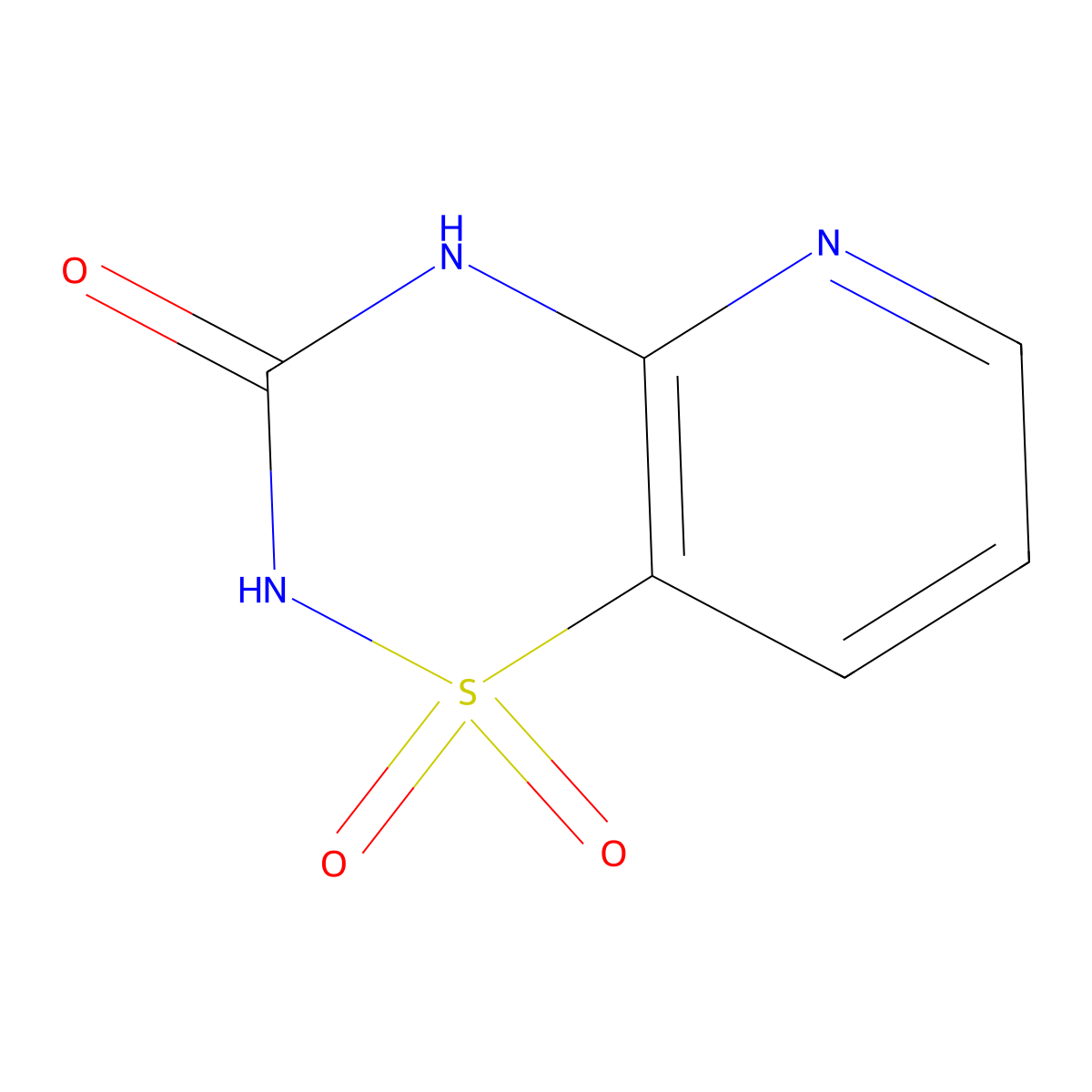 2H-Pyrido(2,3-e)-1,2,4-thiadiazin-3(4H)-one, 1,1-dioxide molecular structure, CAS 70661-80-2