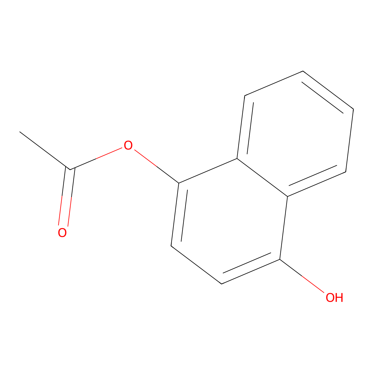 (4-Hydroxynaphthalen-1-yl) acetate molecular structure, CAS 70662-30-5
