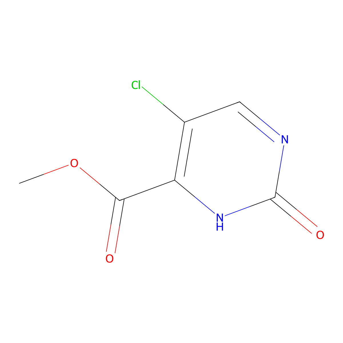 Methyl 5-chloro-2-oxo-2,3-dihydropyrimidine-4-carboxylate molecular structure, CAS 70662-93-0