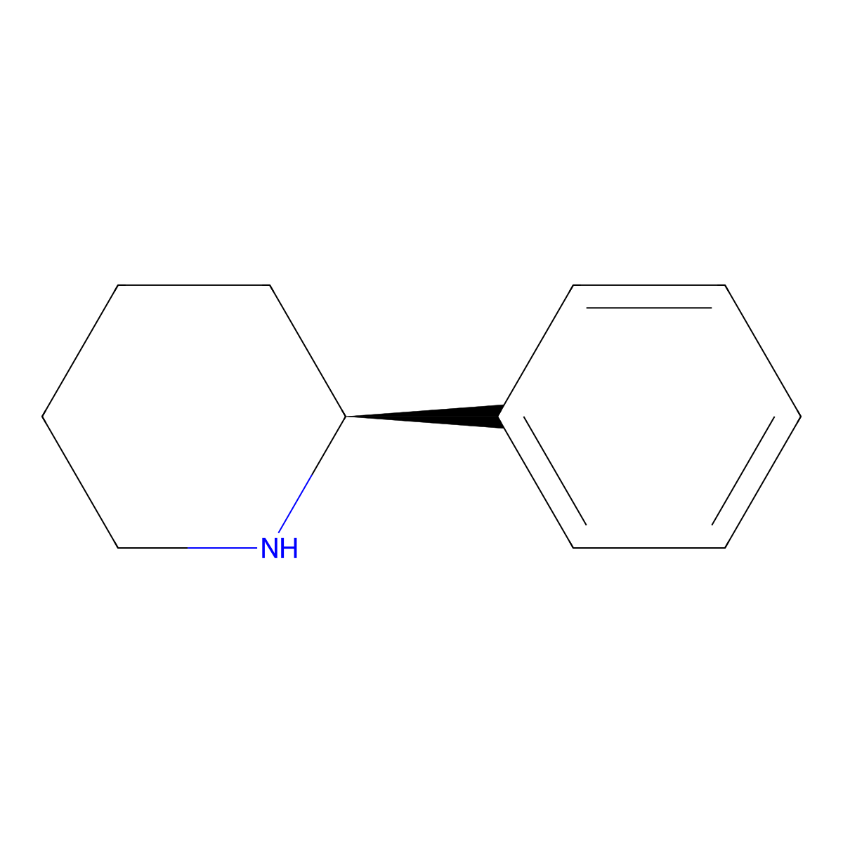 (S)-2-phenylpiperidine molecular structure, CAS 70665-05-3
