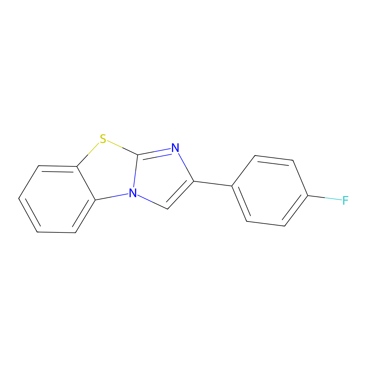 2-(4-Fluorophenyl)imidazo[2,1-b][1,3]benzothiazole molecular structure, CAS 7067-87-0